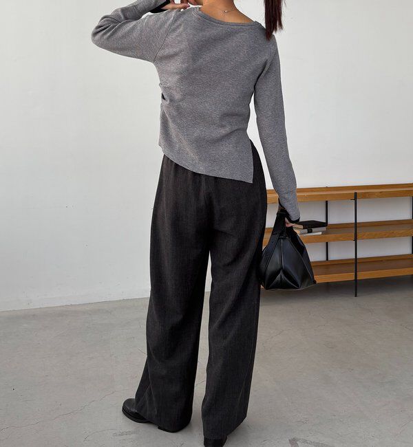  「1ポイントバイカラーニット」|ニット・セーター|