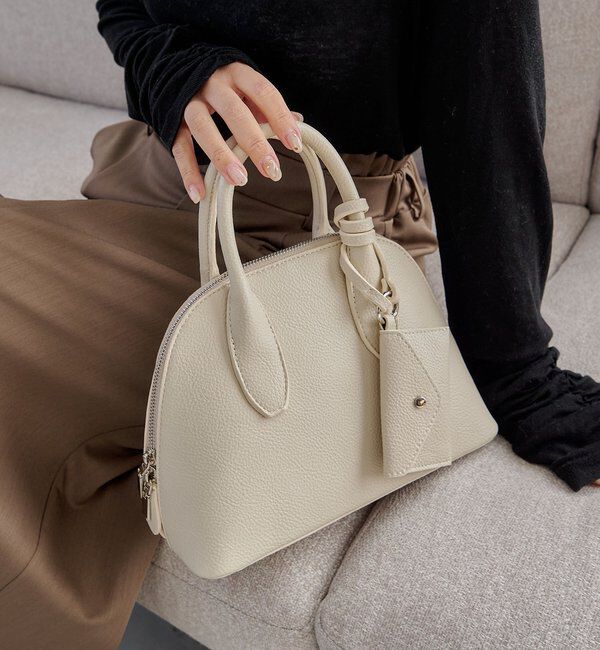  「ミニポーチSETボストンバッグ」|トートバッグ|アイボリー