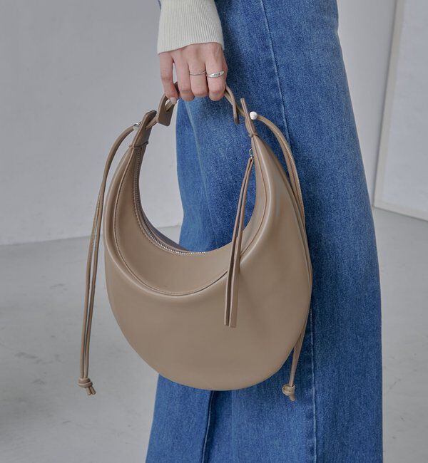  「ハーフムーンバッグ」|トートバッグ|ベージュ