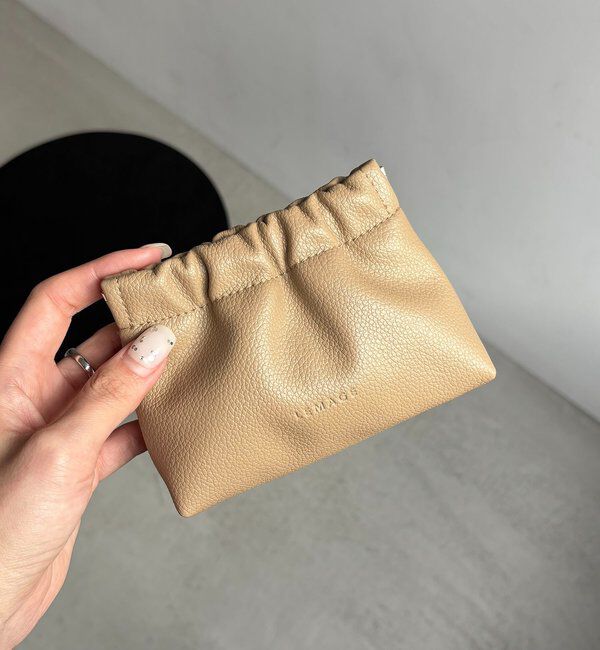  「ギャザーポーチ」|その他|ベージュ