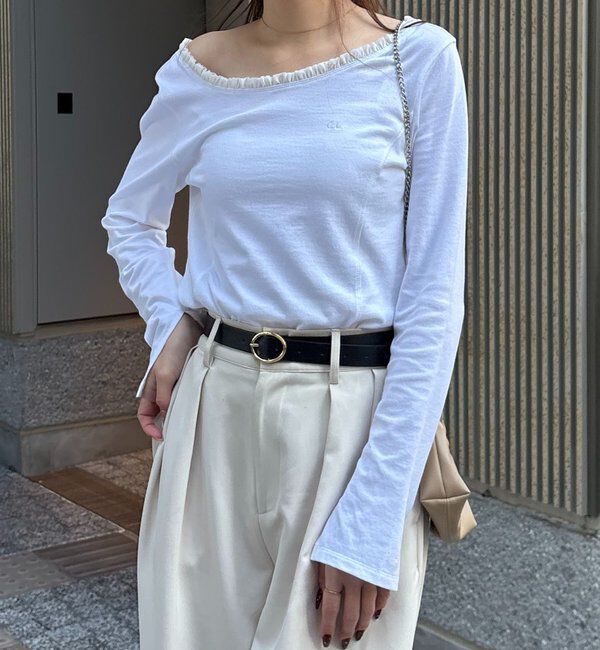  「〈C.L〉フリル襟ボートネックTシャツ」|Tシャツ・カットソー|