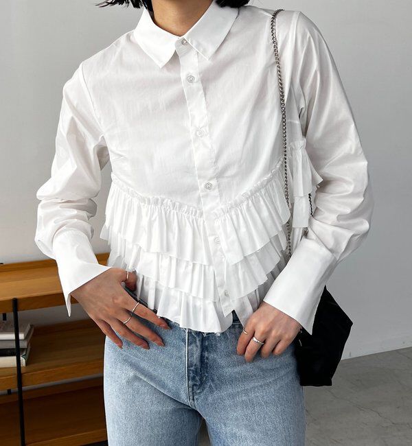  「裾フリルシャツ」|シャツ・ブラウス|