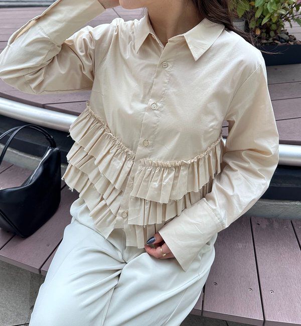  「裾フリルシャツ」|シャツ・ブラウス|