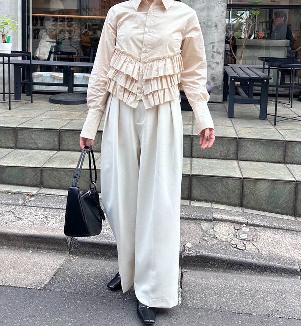  「裾フリルシャツ」|シャツ・ブラウス|