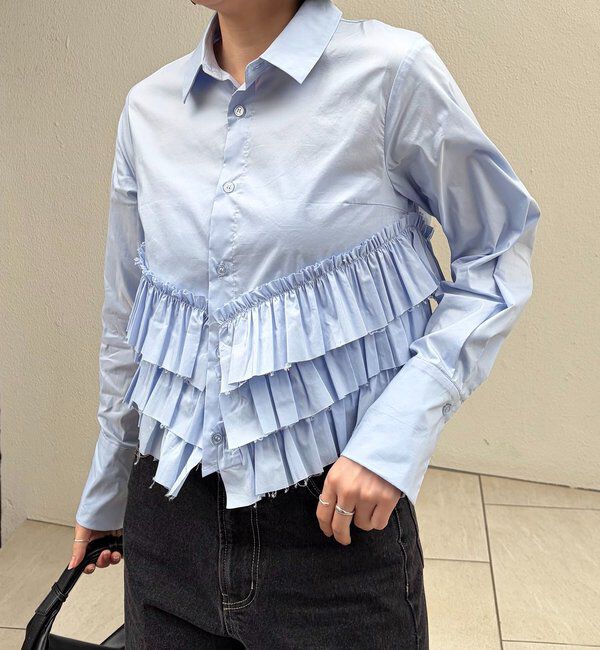  「裾フリルシャツ」|シャツ・ブラウス|