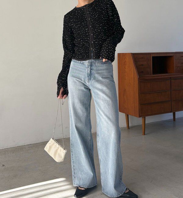  「【即完アイテム再入荷！】ドットシャーリングブラウス」|シャツ・ブラウス|