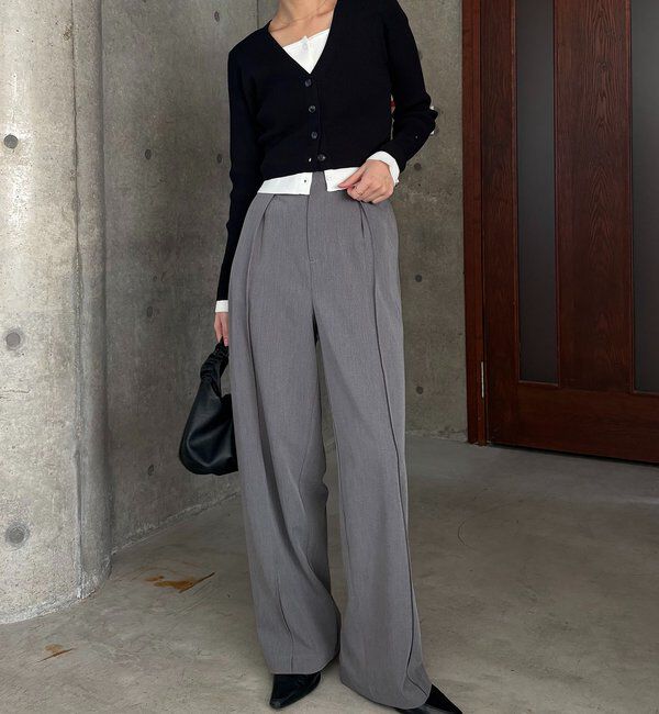  「バイカラーレイヤードカーディガン」|カーディガン|