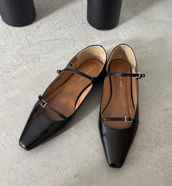  「Wストラップフラットシューズ」|その他|