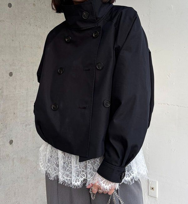  「【サイズ展開あり】ショートトレンチコート」|トレンチコート|