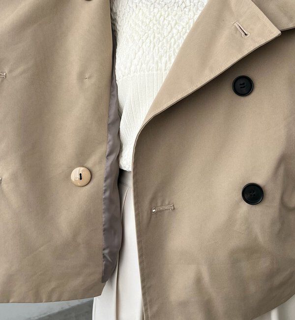  「【サイズ展開あり】ショートトレンチコート」|トレンチコート|