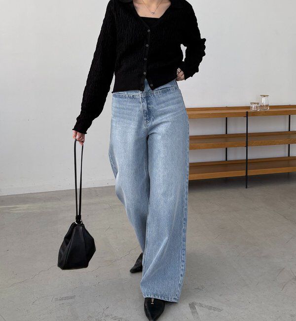  「変形シャーリングポロカーディガン」|カーディガン|