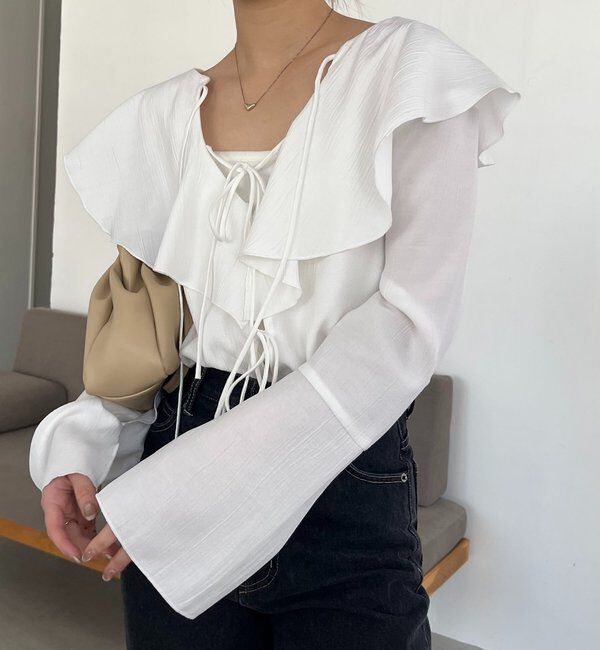  「フリルリボンブラウス」|シャツ・ブラウス|