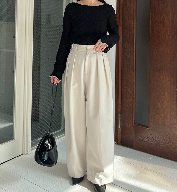  「リンクルボートネックニット」|ニット・セーター|