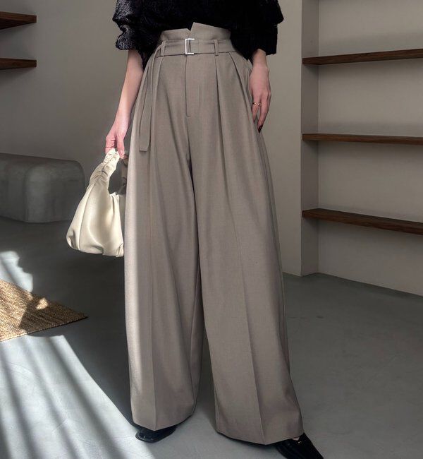  「【yuu企画】【サイズ展開あり】アシメウエストパンツ」|チノ|