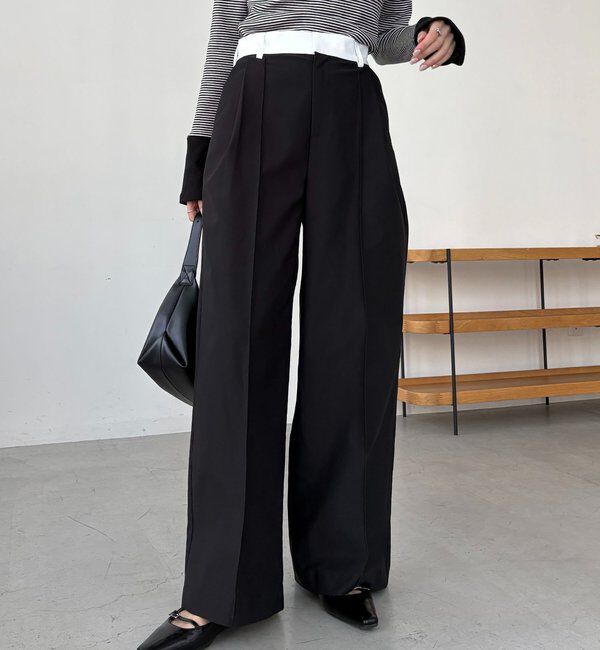  「〈C.L〉バイカラーウエストパンツ」|チノ|