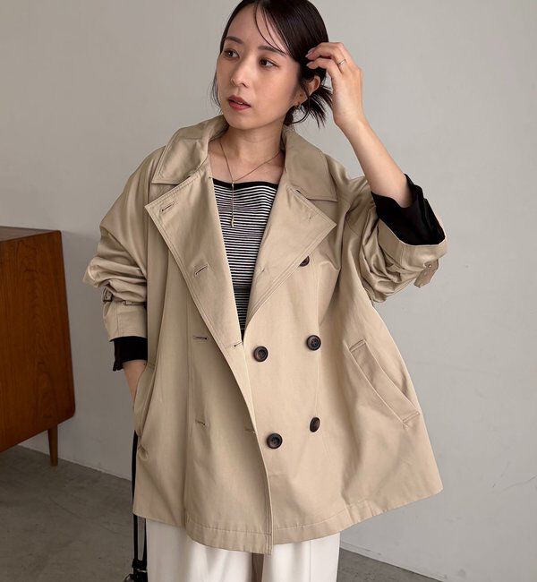  「【サイズ展開あり】バックギャザーコート」|その他|