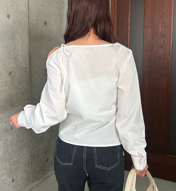  「アシメリボンブラウス」|シャツ・ブラウス|