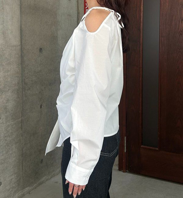  「アシメリボンブラウス」|シャツ・ブラウス|