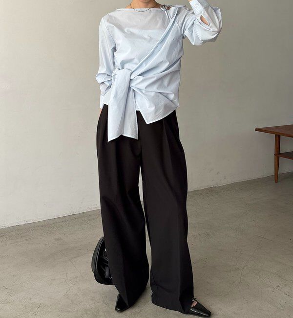  「アシメリボンブラウス」|シャツ・ブラウス|