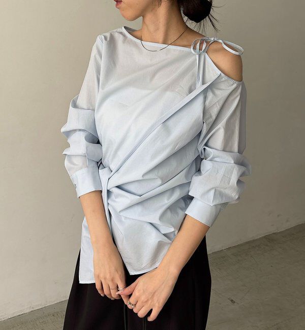  「アシメリボンブラウス」|シャツ・ブラウス|