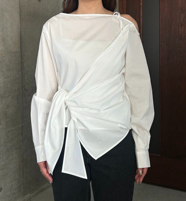 「アシメリボンブラウス」|シャツ・ブラウス|