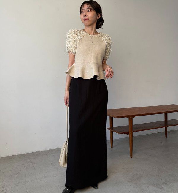  「フリンジペプラムニット」|ニット・セーター|