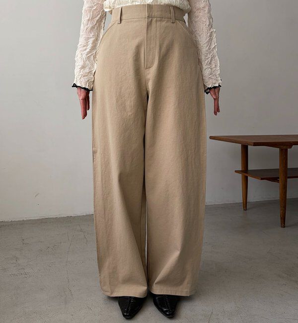  「【低身長サイズあり】サイドタックパンツ」|チノ|