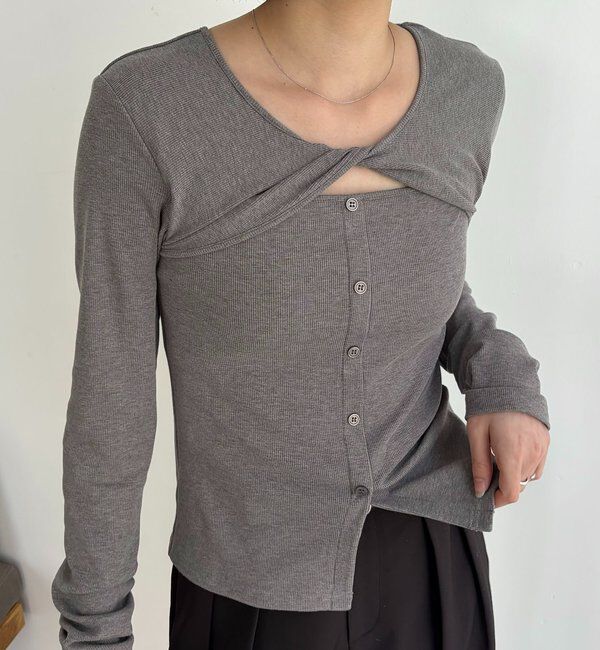  「ツイストネックT」|Tシャツ・カットソー|