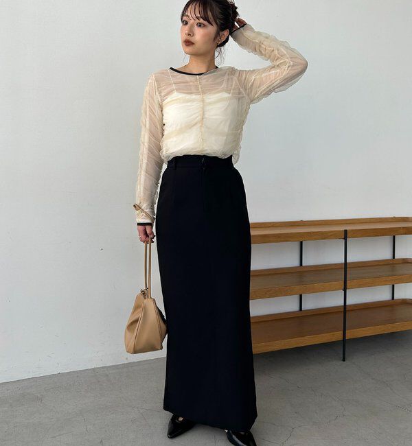  「チュールギャザーブラウス」|シャツ・ブラウス|