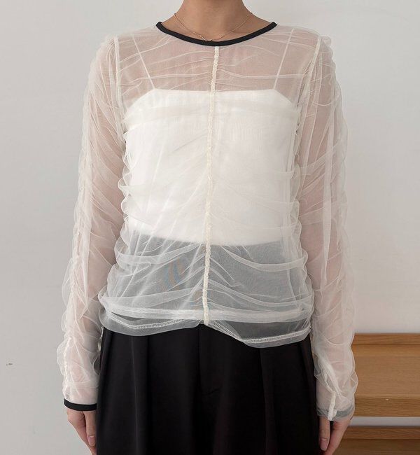  「チュールギャザーブラウス」|シャツ・ブラウス|