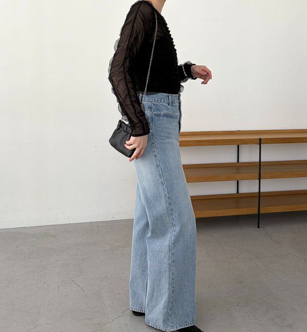  「チュールギャザーブラウス」|シャツ・ブラウス|