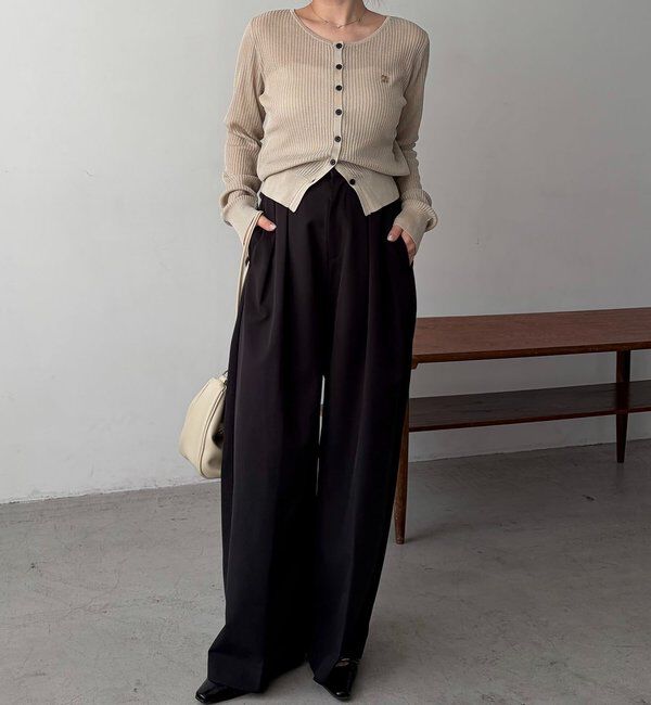  「シアーリブカーディガン」|カーディガン|