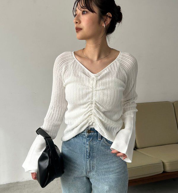  「フロントギャザーニット」|ニット・セーター|