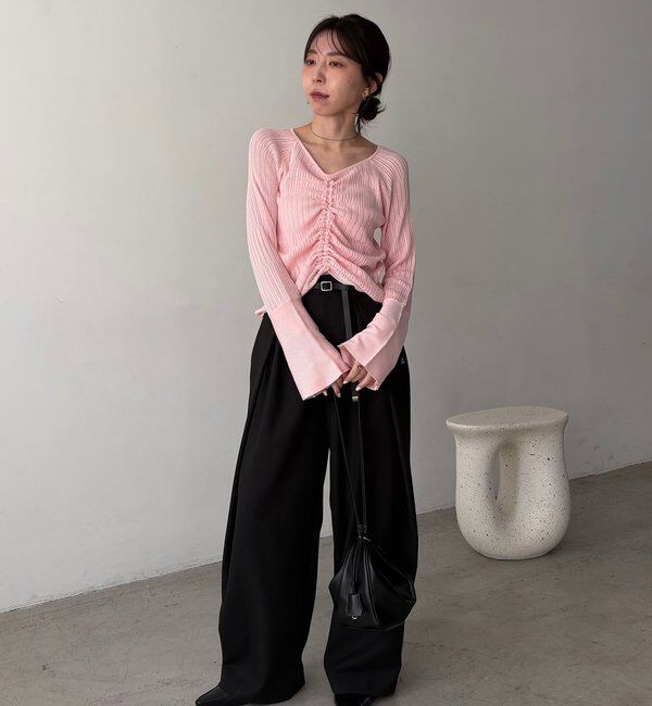  「フロントギャザーニット」|ニット・セーター|