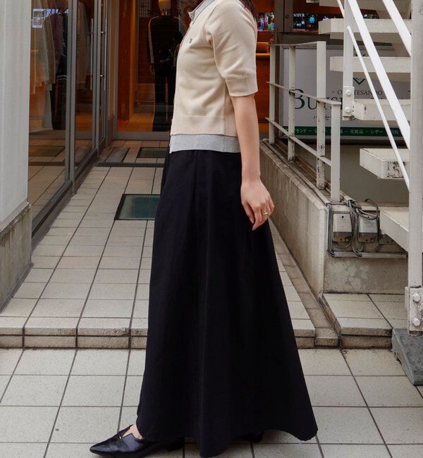  「半袖レイヤードポロニットカーディガン」|カーディガン|