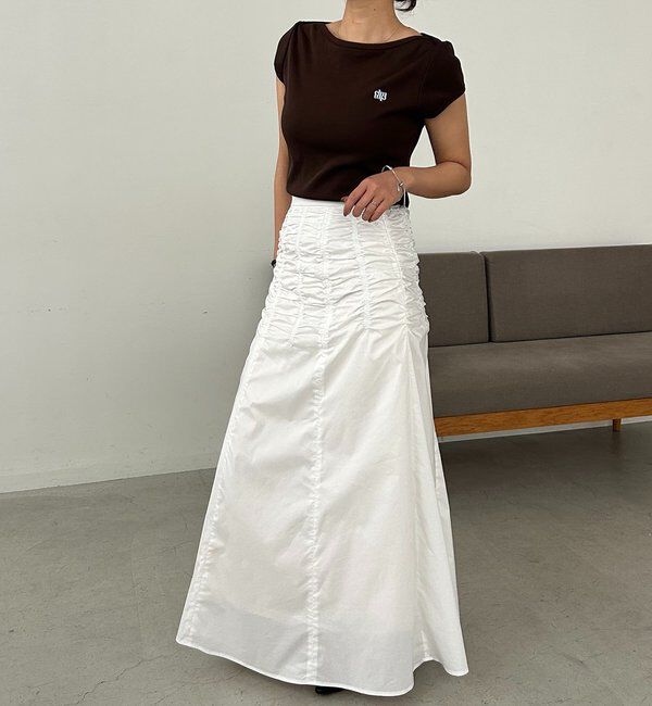  「ラインギャザースカート」|スカート|