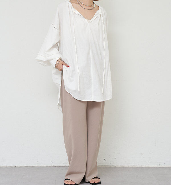  「ダブルクロスワイドパンツ」|チノ|