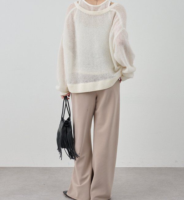  「ダブルクロスワイドパンツ」|チノ|