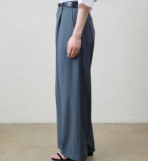  「ストライプウエストデザインパンツ」|チノ|