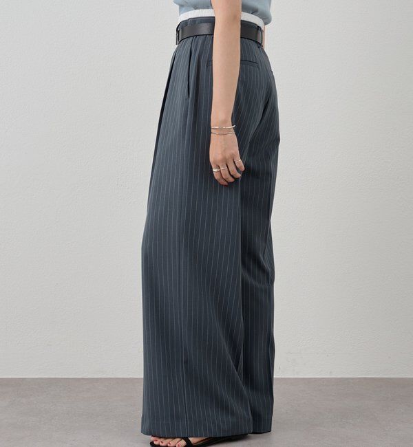  「ストライプウエストデザインパンツ」|チノ|