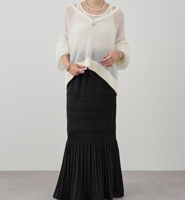  「レイヤードシアーニット」|ニット・セーター|