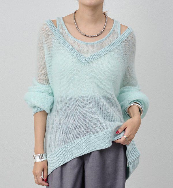  「レイヤードシアーニット」|ニット・セーター|