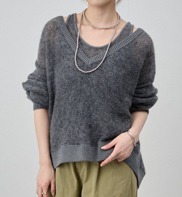  「レイヤードシアーニット」|ニット・セーター|