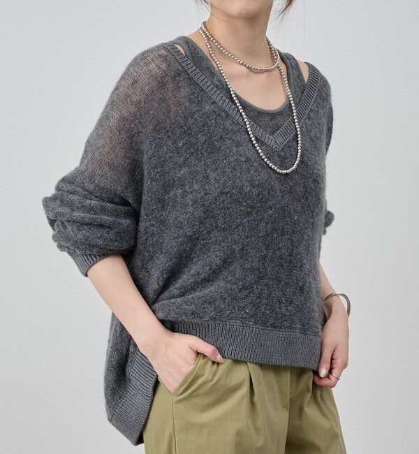  「レイヤードシアーニット」|ニット・セーター|