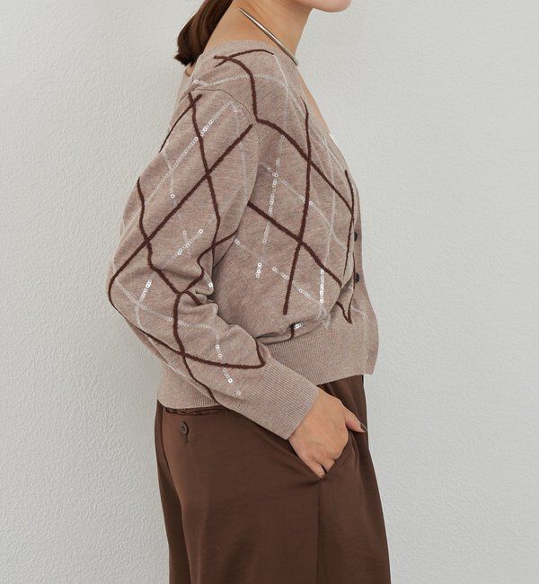  「アーガイルニットカーディガン」|カーディガン|