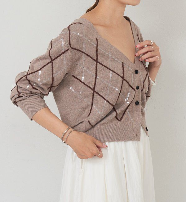  「アーガイルニットカーディガン」|カーディガン|