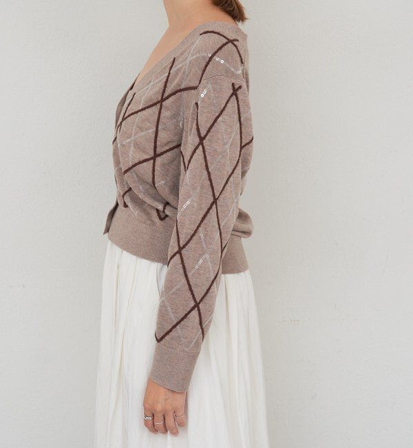  「アーガイルニットカーディガン」|カーディガン|