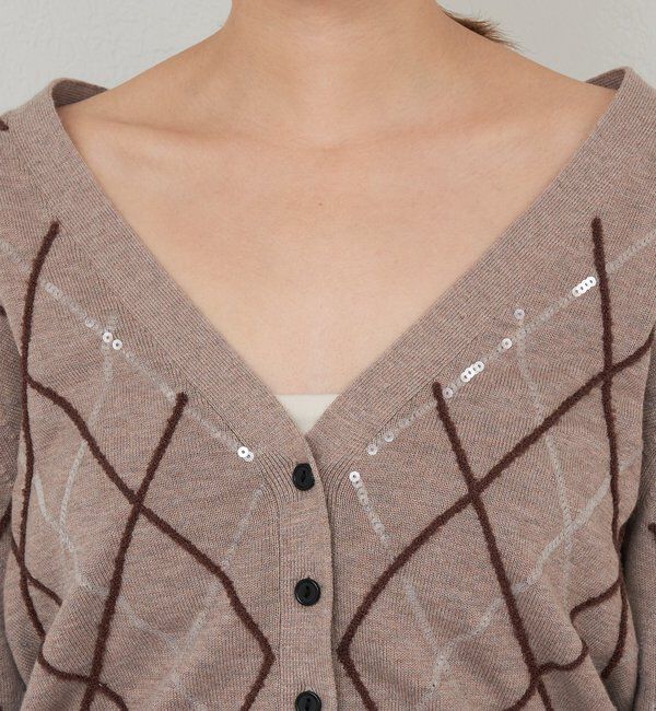  「アーガイルニットカーディガン」|カーディガン|