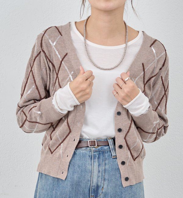  「アーガイルニットカーディガン」|カーディガン|