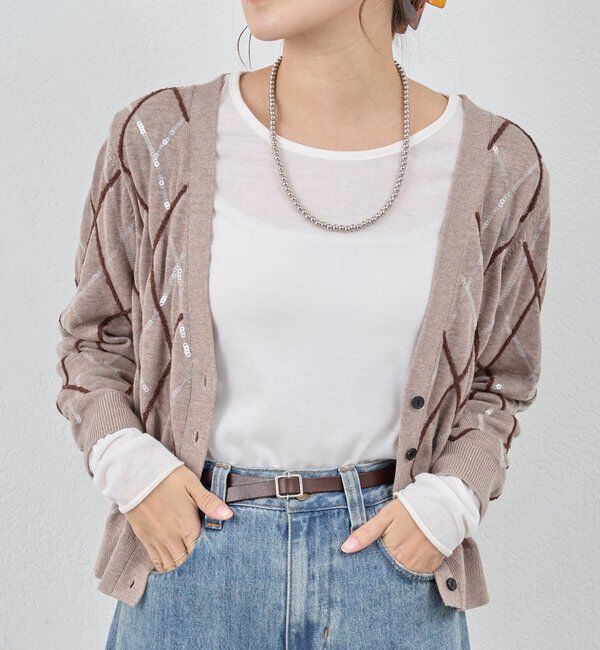  「アーガイルニットカーディガン」|カーディガン|